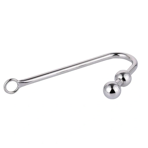 Two Stainless Balls Steel Hook 4417 Anal Pleasurable 0804